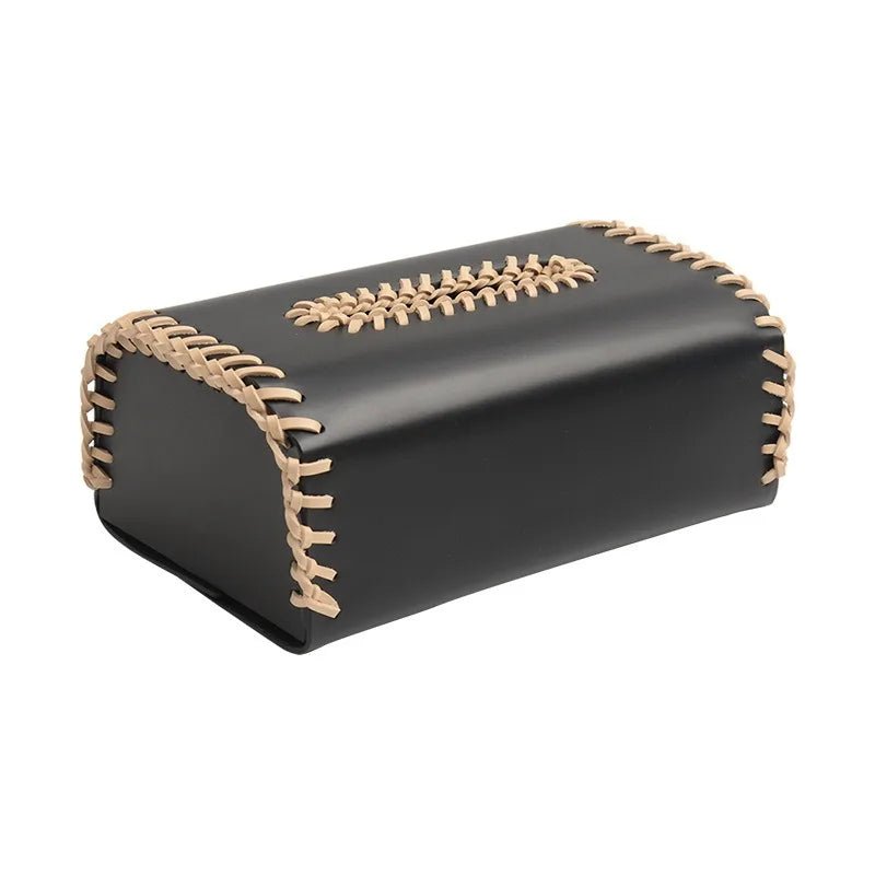 Handmade European Bicolor Leather Tissue Box for Elegant Home Décor - Julia M LifeStyles