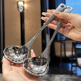 Hign-concerned Deep Stainless Steel Soup Spoon - Large Capacity Silver Flatware - Julia M LifeStyles