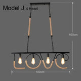 Industrial Rustic Pendant Light with Hanging Rope for Living and Dining Room - Julia M LifeStyles