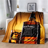J-JACK DANIELS logo flannel blanket, soft and comfortable home decoration, bedroom, living room, sofa, bed blanket - Julia M LifeStyles