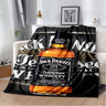 J-JACK DANIELS logo flannel blanket, soft and comfortable home decoration, bedroom, living room, sofa, bed blanket - Julia M LifeStyles
