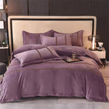 Jacquard Bedding Sets Milk Velvet Thicken Winter Warm Four Piece Set Quilt Cover Queen King Bed Linen Pillowcase Bedroom Decor - Julia M LifeStyles
