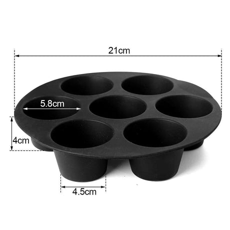 JM's 7-8 inch Round Cake Pan - Perfect for Air Fryers and Microwaves! JM's 7-8 inch Round Cake Pan - Perfect for Air Fryers and Microwaves! 3256804196021227-Black-7 inch Muffin & Pastry Pans 25