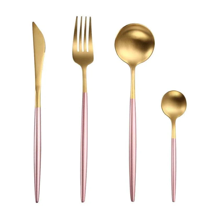 Julia M Cutlery Set - - Durable and Eco-Friendly Stainless Steel Julia M Cutlery Set - - Durable and Eco-Friendly Stainless Steel 2251832826080762-China-black gold flatware sets 31