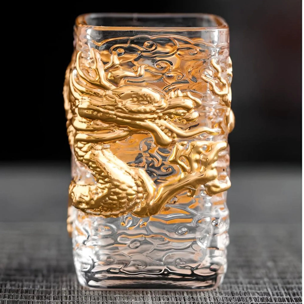 Elegant Golden Dragon Glass Tea & Beer Cups - Julia M LifeStyles