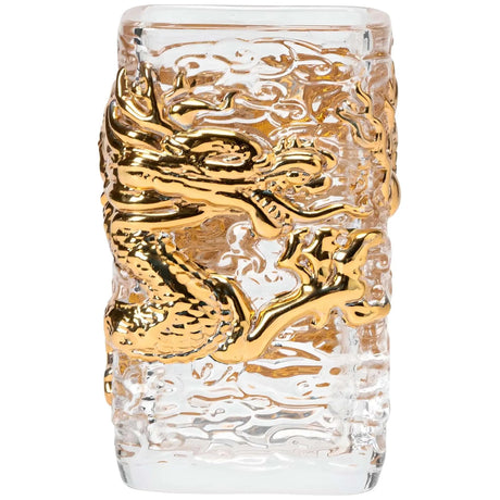 Elegant Golden Dragon Glass Tea & Beer Cups - Julia M LifeStyles
