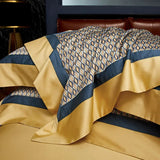 Premium Pima Cotton 4-Piece Bed Sheet Set in Geometric Design - Julia M LifeStyles
