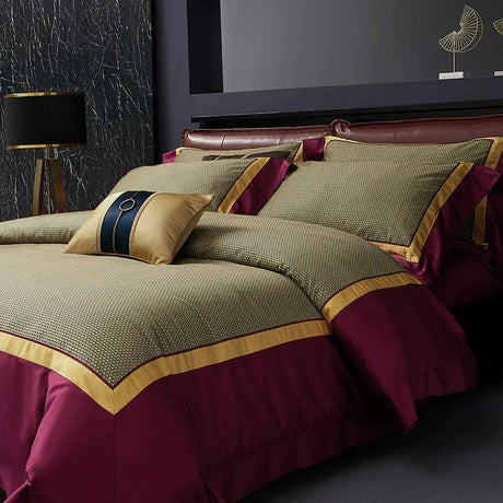 Premium Pima Cotton 4-Piece Bed Sheet Set in Geometric Design - Julia M LifeStyles