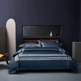 Premium Pima Cotton 4-Piece Bed Sheet Set in Geometric Design - Julia M LifeStyles