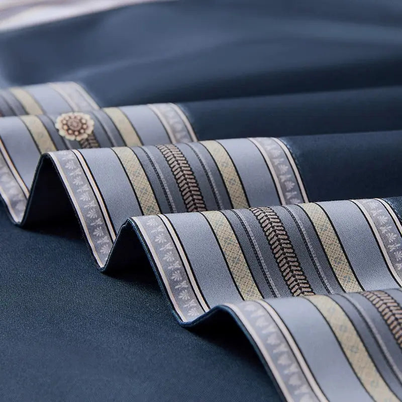 Elegant Geometric 4-Piece Pima Cotton Bed Sheet Set Julia M Home & Kitchen