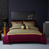 Elegant Geometric 4-Piece Pima Cotton Bed Sheet Set Julia M Home & Kitchen