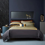 Elegant Geometric 4-Piece Pima Cotton Bed Sheet Set Julia M Home & Kitchen