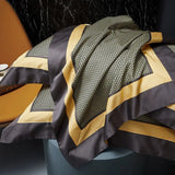 Elegant Geometric 4-Piece Pima Cotton Bed Sheet Set Julia M Home & Kitchen