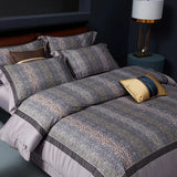Elegant Geometric 4-Piece Pima Cotton Bed Sheet Set Julia M Home & Kitchen