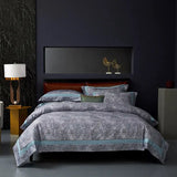 Elegant Geometric 4-Piece Pima Cotton Bed Sheet Set Julia M Home & Kitchen