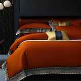 Elegant Geometric 4-Piece Pima Cotton Bed Sheet Set Julia M Home & Kitchen