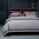 Elegant Geometric 4-Piece Pima Cotton Bed Sheet Set Julia M Home & Kitchen