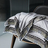 Elegant Geometric 4-Piece Pima Cotton Bed Sheet Set Julia M Home & Kitchen
