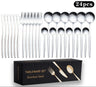 Cutlery Set Stainless Steel Knife Fork Set 24-Piece Tableware Set Golden Steak Knife Fork Spoon 6-Person Set eprolo