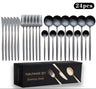 Cutlery Set Stainless Steel Knife Fork Set 24-Piece Tableware Set Golden Steak Knife Fork Spoon 6-Person Set eprolo