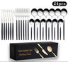Cutlery Set Stainless Steel Knife Fork Set 24-Piece Tableware Set Golden Steak Knife Fork Spoon 6-Person Set eprolo