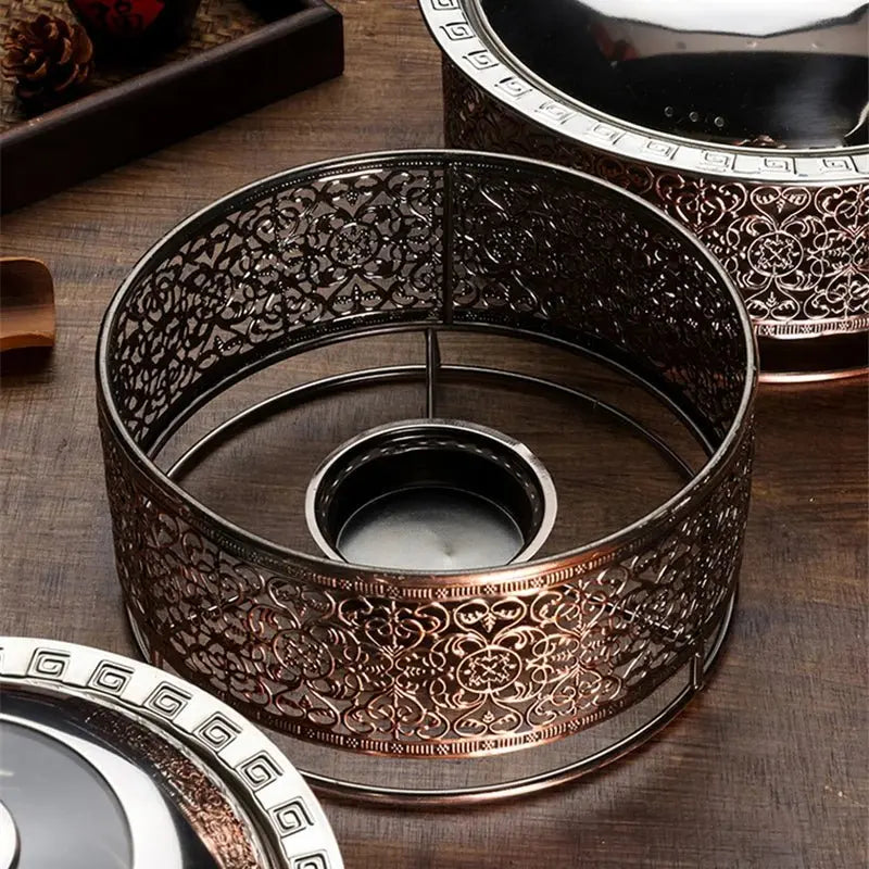 Vintage Stainless Steel Alcohol Heating Pot - Creative Insulation Furnace - Julia M LifeStyles