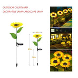Solar Flower Lights: 2-Pack Outdoor Waterproof LED Garden Decor - Julia M LifeStyles