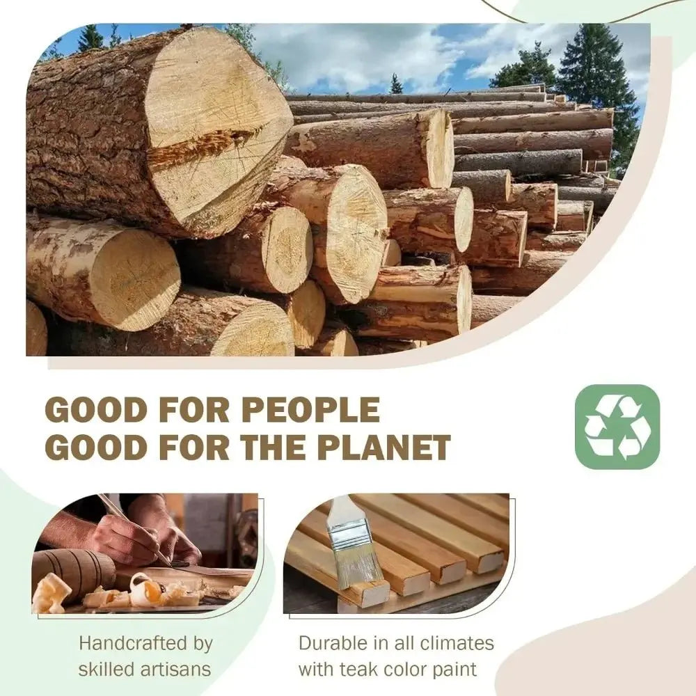 Acacia Wood 3-Piece Outdoor Bistro Set with Cream Cushions - Julia M LifeStyles