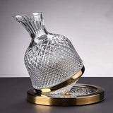 Luxury Rotating Crystal Wine Decanter & Tumbler Set - 1500ml - Julia M LifeStyles