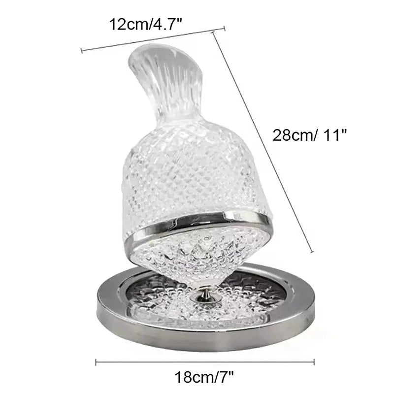 Luxury Rotating Crystal Wine Decanter & Tumbler Set - 1500ml - Julia M LifeStyles