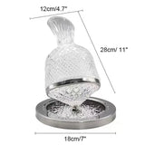 Luxury Rotating Crystal Wine Decanter & Tumbler Set - 1500ml - Julia M LifeStyles