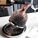 Luxury Rotating Crystal Wine Decanter & Tumbler Set - 1500ml - Julia M LifeStyles