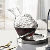 Luxury Rotating Crystal Wine Decanter & Tumbler Set - 1500ml - Julia M LifeStyles