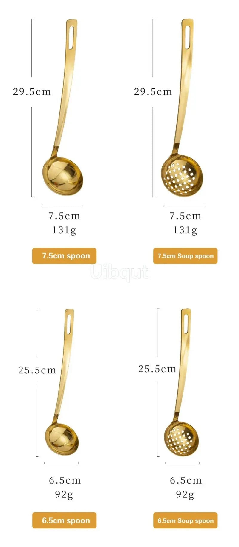 Gold Plated Stainless Steel Hot Pot Ladle & Soup Spoon - Julia M LifeStyles