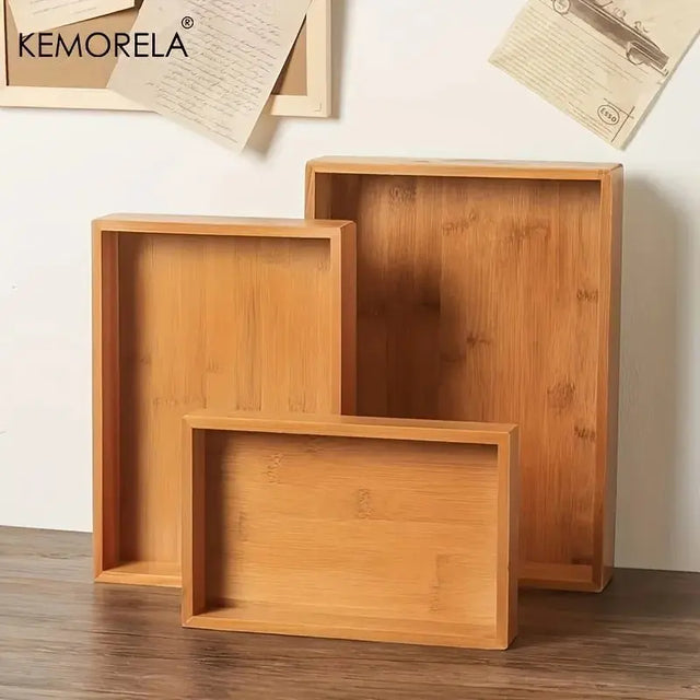 Solid Wood Tea Cup Tray - Elegant Bamboo Design - Julia M LifeStyles