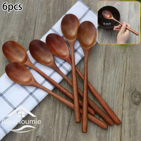 6-Piece Korean Style Wooden Spoon Set - Julia M LifeStyles