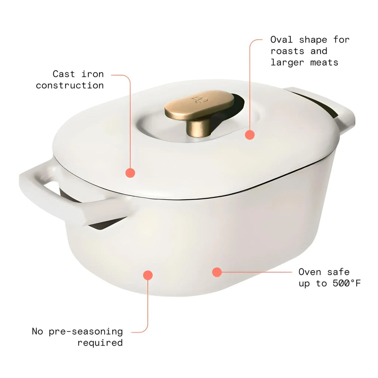 White Icing Enamel Dutch Oven - Julia M LifeStyles