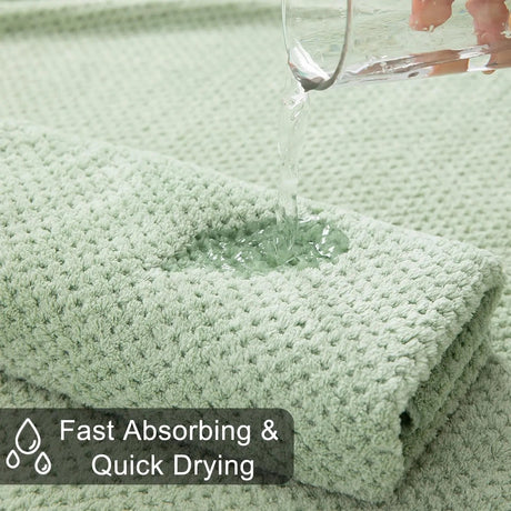 Julia M Lifestyles 8-Piece Luxury Green Towel Set - 600 GSM - Julia M LifeStyles