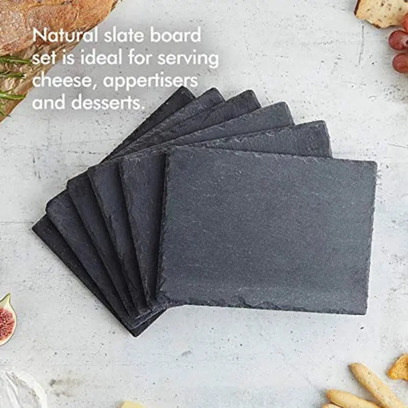 Natural Slate Western Square Steak Plates - Julia M LifeStyles