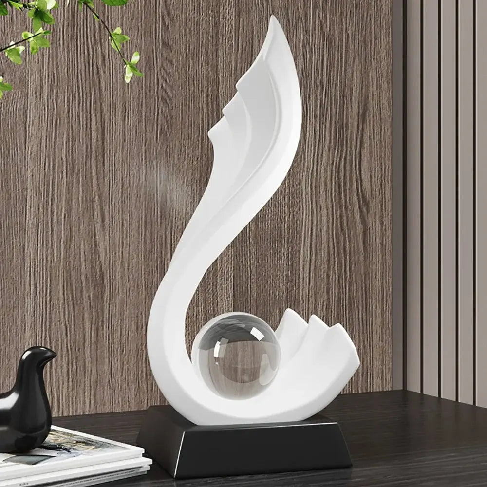 WaveStatue Crystal Ball - Nordic Style Home Decor - Julia M LifeStyles