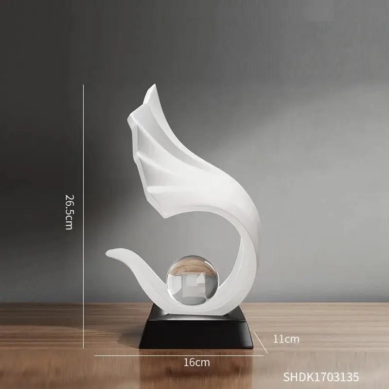 WaveStatue Crystal Ball - Nordic Style Home Decor - Julia M LifeStyles