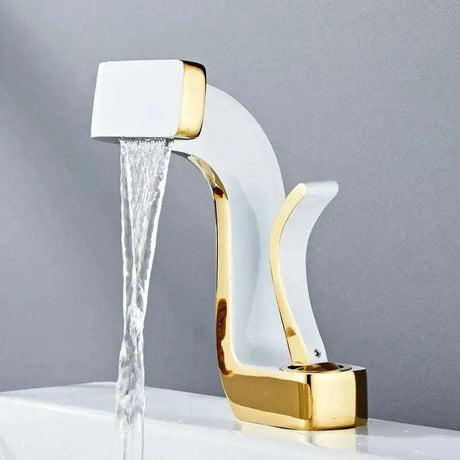 Eco-Friendly Gold and White Single Handle Faucet - Julia M LifeStyles