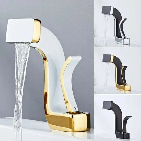 Eco-Friendly Gold and White Single Handle Faucet - Julia M LifeStyles