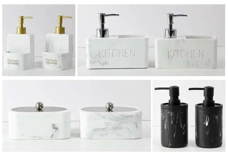 Kitchen Essentials Soap Dispenser and Sponge Storage Set - Julia M LifeStyles