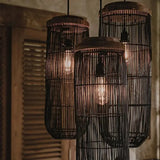 Vintage Rattan Pendant Lamp - Wabi-Sabi LED Chandelier - Julia M LifeStyles
