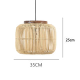 Vintage Rattan Pendant Lamp - Wabi-Sabi LED Chandelier - Julia M LifeStyles