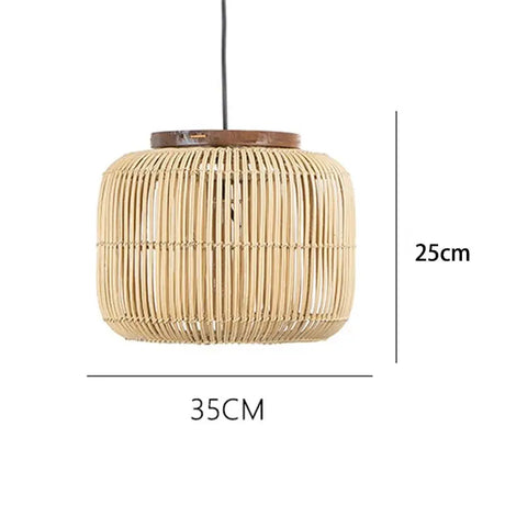 Vintage Rattan Pendant Lamp - Wabi-Sabi LED Chandelier - Julia M LifeStyles