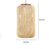 Vintage Rattan Pendant Lamp - Wabi-Sabi LED Chandelier - Julia M LifeStyles