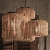 Vintage Rattan Pendant Lamp - Wabi-Sabi LED Chandelier - Julia M LifeStyles