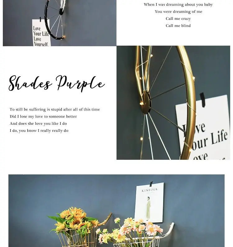 Nordic Style Bicycle Wall Pendant for Creative Decor - Julia M LifeStyles